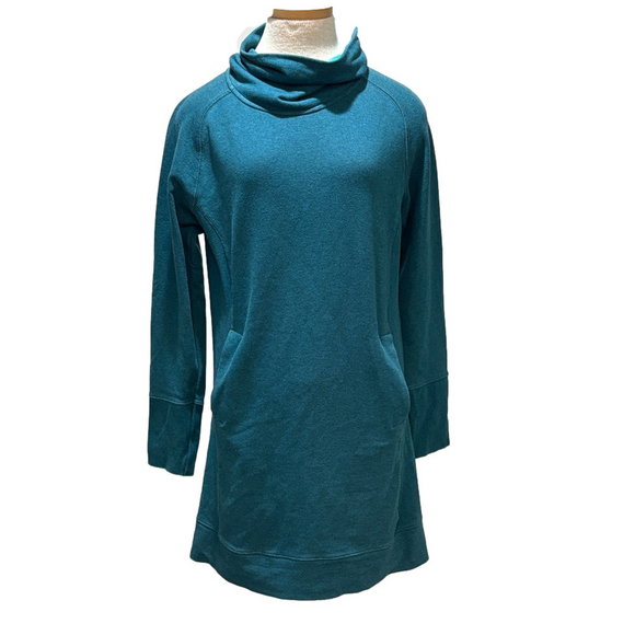 Merrell Dresses & Skirts - Merrell sz M blue green soft turtleneck hiking/ camping dress